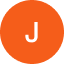 Orange circle with a white letter J centered inside.